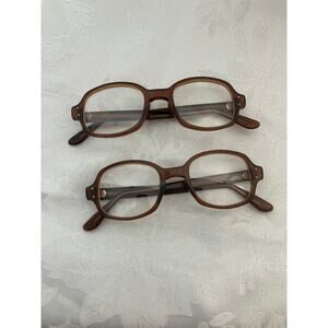 Vintage Romco Military Eyeglass Frames Lot 2 RO 50-22 Brown Optical Frames